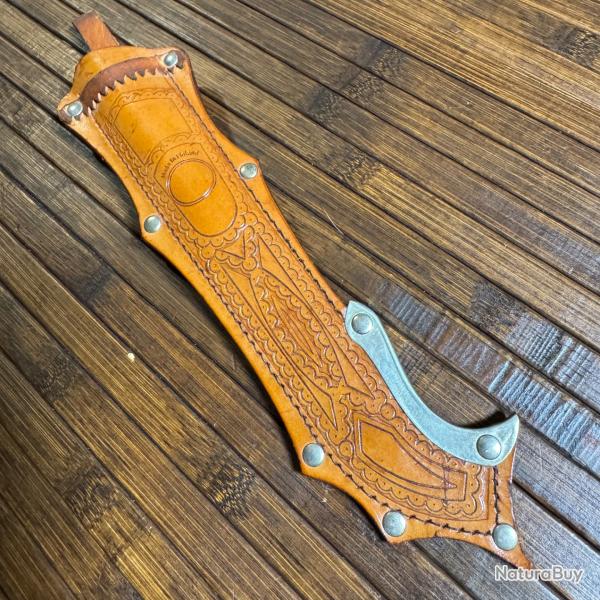 BEAU FOURREAU EN CUIR POUR COUTEAU FINLANDAIS PUUKKO PUKO