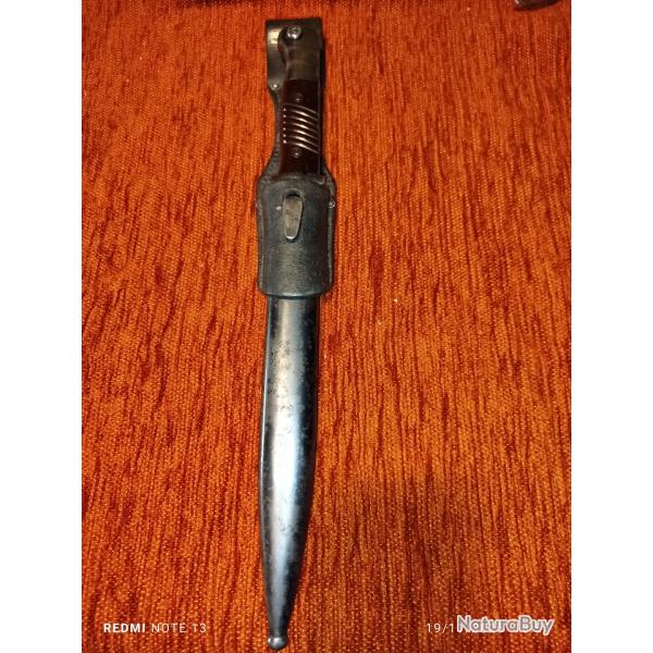 Magnifique ba�onnette Allemande 98k 1943.mono. matricule avec gousset origine