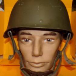 CASQUE MILITAIRE LOURD MODELE F1 DE L'ARMEE FRANCAISE DE 1991  , FABRICATION FRANCAISE  R.M.C  A  E