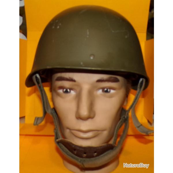 CASQUE MILITAIRE LOURD MODELE F1 DE L'ARMEE FRANCAISE DE 1991  , FABRICATION FRANCAISE  R.M.C  A  E