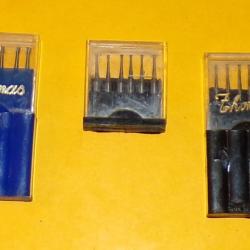 SERVICE DE SANTE : OUTIL MEDICAL LOT DE TROIS BOITES DE FRAISE POUR DENTISTE , TRES BON ETAT VOIR PH