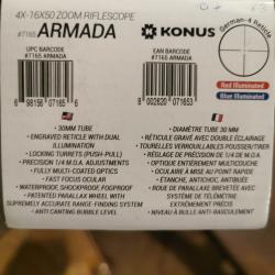 LUNETTE NEUVE KONUS ARMADA 4.16.50ACHETÉE NEUVE MES ME CONVIENT PAS POUR LA CHASSE QUE JE FAIT