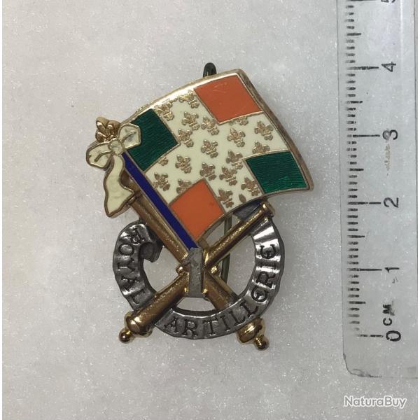 FRANCE ARTILLERIE - 1� R�giment d?Artillerie Delsart 881 �mail drapeau orange et vert dos granul�