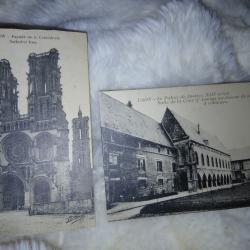 Lot de deux cartes postales sur Laon