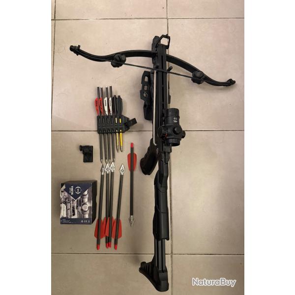 Arbalte man kung alligator 80lbs + red dot et accessoires