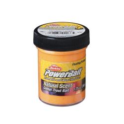BERKLEY PowerBait Garlic Glitter Trout Bait - Fluo Orange - 50g (1.75 oz)