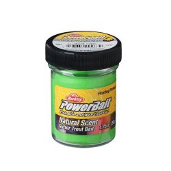 BERKLEY PowerBait Garlic Glitter Trout Bait - Spring Green - 50g (1.75 oz)