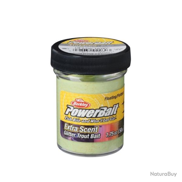 BERKLEY PowerBait Garlic Glitter Trout Bait - Sunshine Yellow - 50g (1.75 oz)