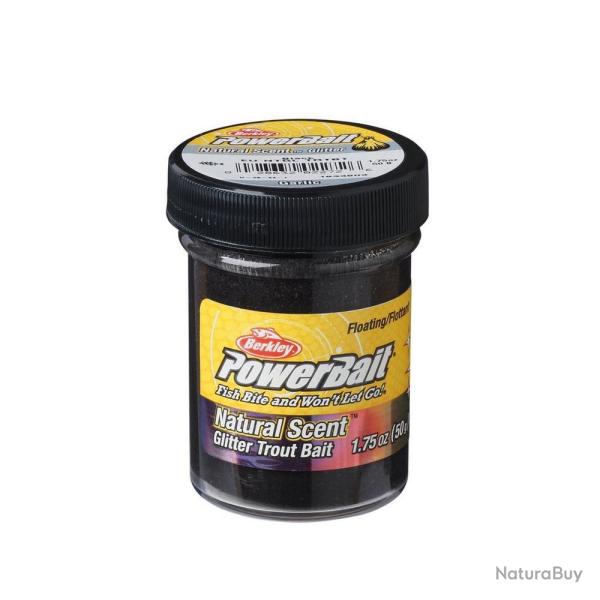 BERKLEY PowerBait Trout Bait - Garlic Black Glitter - 50g (1.75 oz)