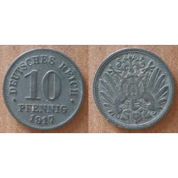 Allemagne 10 Pfennig 1917 Piece