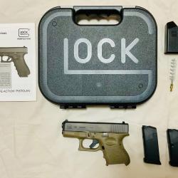 Glock 26 Gen3 OD Green / Vert Olive - Très bon état.