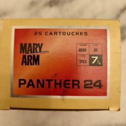 MARY ARM cartouches de chasse Panther 22 / 3 boites de 25 / calibre 28 / 70 22g / 7,5