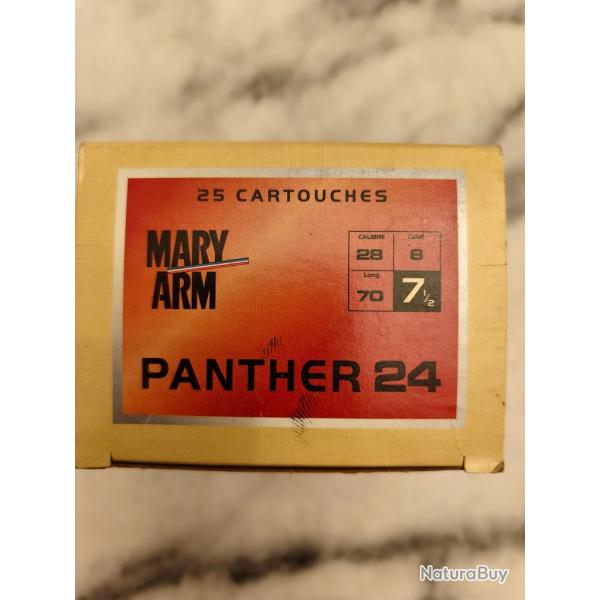 MARY ARM cartouches de chasse Panther 22 / 3 boites de 25 / calibre 28 / 70 22g / 7,5