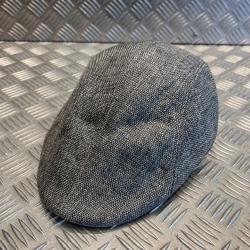 Casquette plate souple beret gris taille unique tweed irlandais neuf
