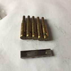VENDU PAR LE-CUIRASSIER N°1 CLIP DE 5 BALLES À BLANC CALIBRE 7,62 NATO