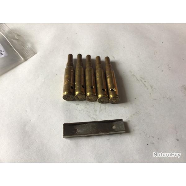 VENDU PAR LE-CUIRASSIER N1 CLIP DE 5 BALLES  BLANC CALIBRE 7,62 NATO