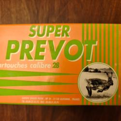 SUPER PREVOT cartouches de chasse / 4 boites de 10 / calibre 28-70 / 2 boîtes N°4 et 2 boîtes N°9