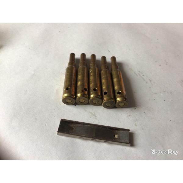 VENDU PAR LE-CUIRASSIER N2 CLIP DE 5 BALLES  BLANC CALIBRE 7,62 NATO