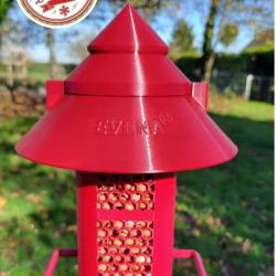 NUCÉA - la mangeoire spécialement conçue pour les cacahuètes. Rouge Pourpre