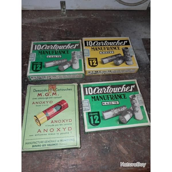 Lot vintage manufrance + mgm cal 12