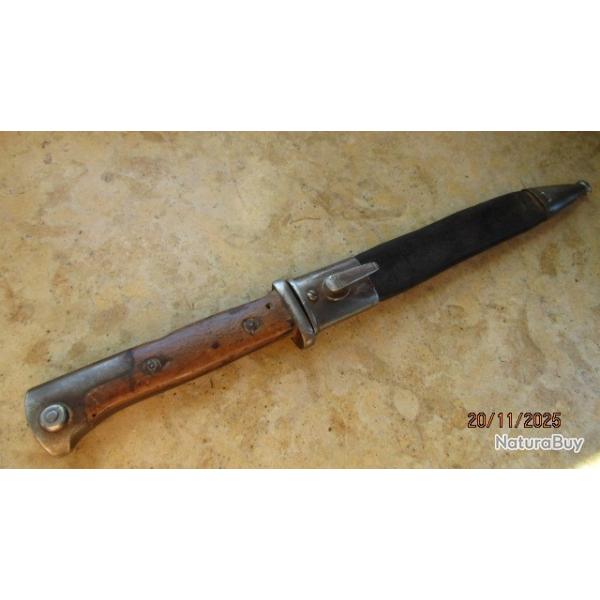 baionnette fusil mauser G98 ww1 premire guerre mod 1884/98 non mono mais particularit d'assemblage