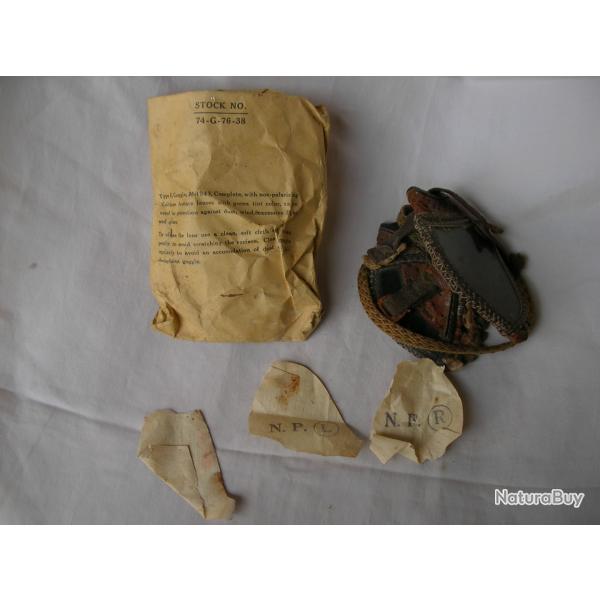 WW2 US LUNETTE MILITAIRE PLIABLE ANTI POUSSIERE M43 T2 AMRICAINE ET UN ETUI ( 39-45 )