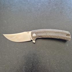 Artisan Cutlery Arroyo 1845P-GY, Sand Polished AR-RPM9, Gray G10