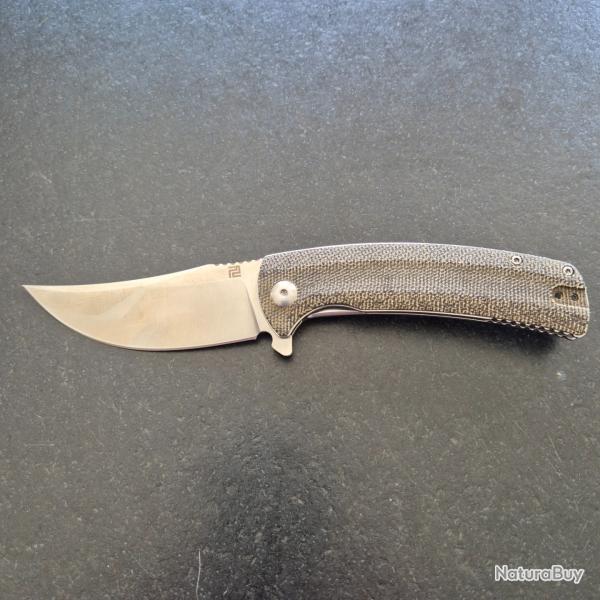 Artisan Cutlery Arroyo 1845P-GY, Sand Polished AR-RPM9, Gray G10