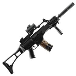 Fusil &eacute;lectrique G36 C BBS 40 coups 6mm auto 0.5J + silencieux