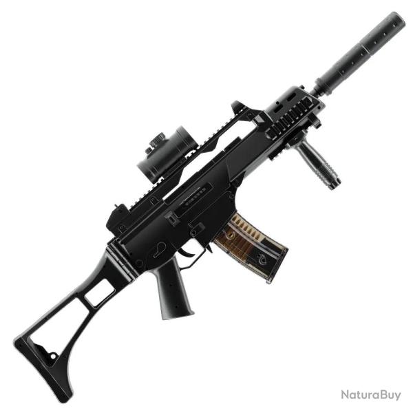 Fusil �lectrique G36 C BBS 40 coups 6mm auto 0.5J + silencieux