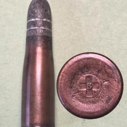 Une rare cartouche Peabody Suisse 1867 de fabrication Allemande BetS / Altena