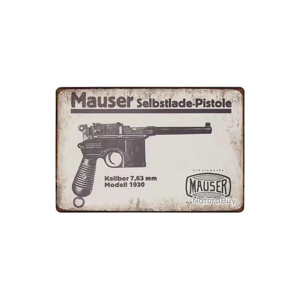 Plaque dcorative vintage M Mauser C 96 LIVRAISON GRATUITE