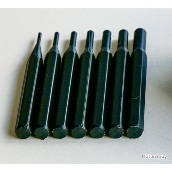 Lot de 7 chasses goupilles