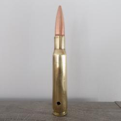 Cartouche calibre 12.7mm neutralis&eacute;e par per&ccedil;age.