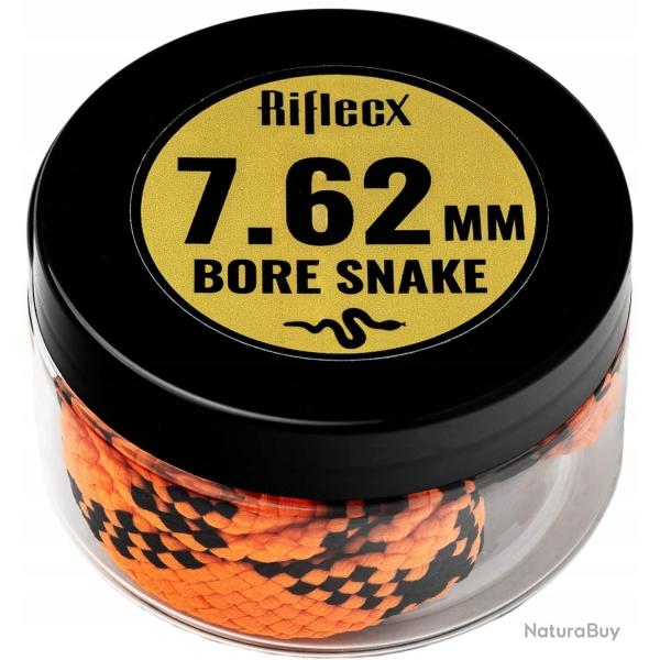 Corde de nettoyage Riflexx Bore Snake 7,62 mm, 215 cm