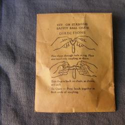 WW2/POSTWAR US EMBALLAGE PAPIER DE PLAQUE D'IDENTITÉ MILITAIRE AMÉRICAINE