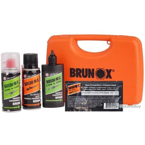 Coffret d'huile de nettoyage pour armes BRUNOX - tui
