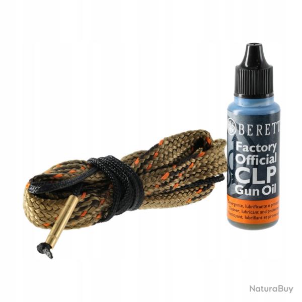 Kit de nettoyage Beretta, corde + huile marron 7,62/8 mm