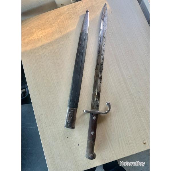 Baonnette allemande ww1 fabrication entre 1908  1914 qui a servi aussi jusqu'en 1945