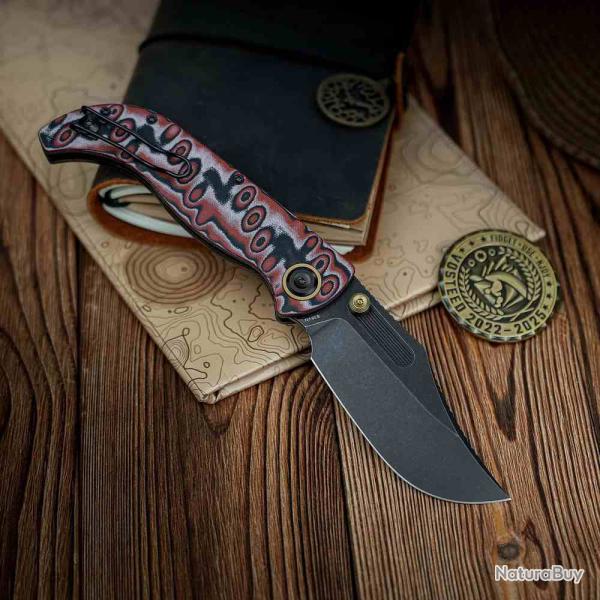 Couteau Vosteed Naga Lame Acier S35VN Manche Micarta Top Liner Lock VOSA3905