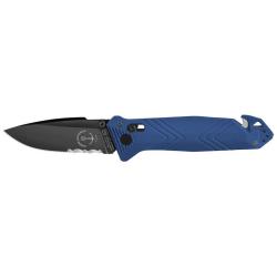 Couteau TB Outdoor CAC bleu Marine Nationale avec lame mixte