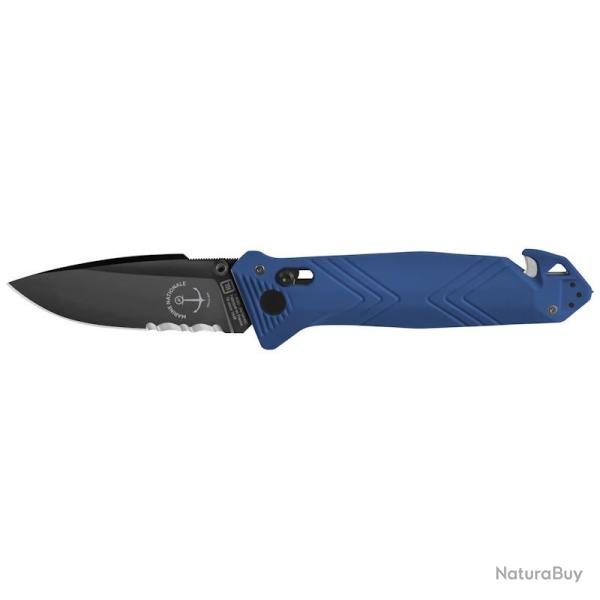 Couteau TB Outdoor CAC bleu Marine Nationale avec lame mixte
