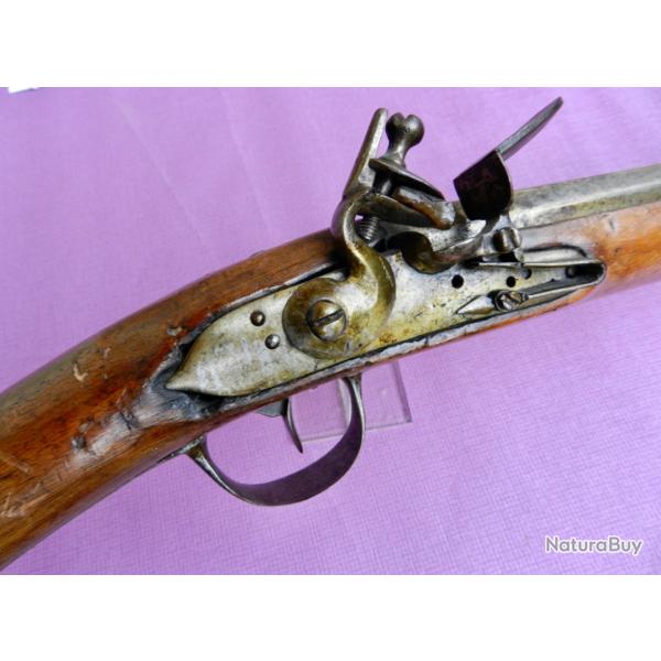 Fusil de chasse  silex du XVIII? sicle, monocanon.