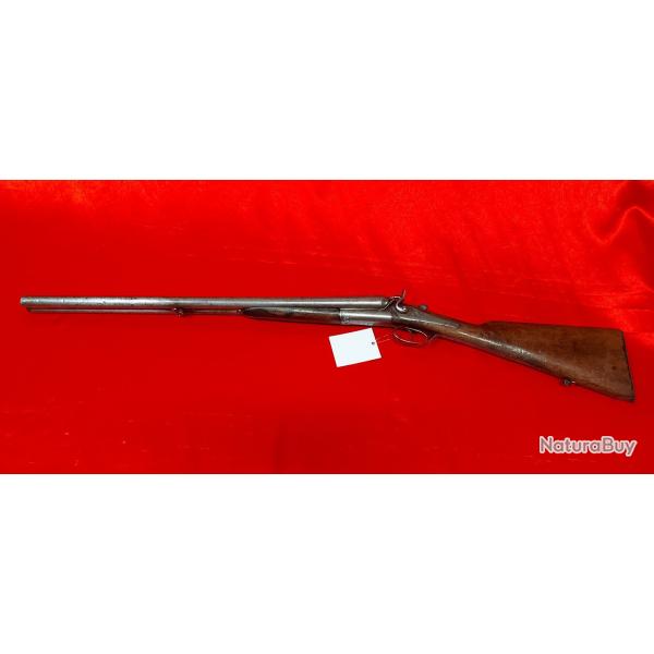 Fusil a chien a percussion centrale calibre 12/65 enchre a 1 euro