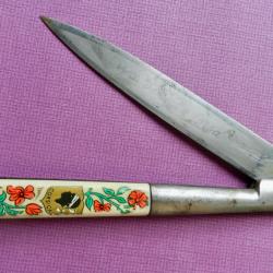 Ancien couteau corse pliant de type Vendetta, 37 cm ouvert.