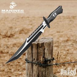 United Cutlery USMC Operation Mako UC3372 - Couteau tactique Tanto noir / acier inox