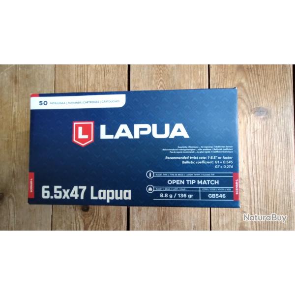 6.5x47 Lapua Scenar 136 gr otm - bte 50