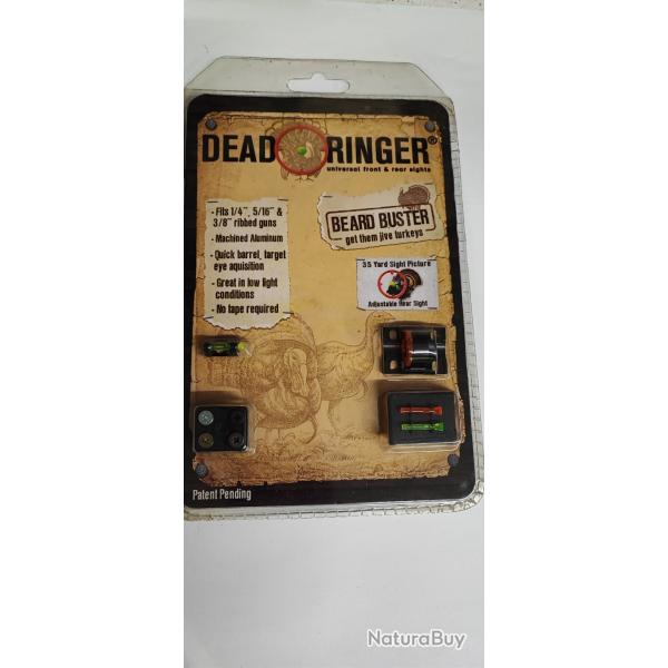 Ensemble guidon fibre et viseur ROND - BEARD BUSTER - DEAD RINGER