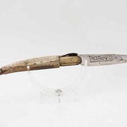 COUTEAN PLIANT ANCIEN DIT NAVAJA CATALOGNE DU SUD 43CM- EXPAGNE FIN XIXè XIX eme Espagne