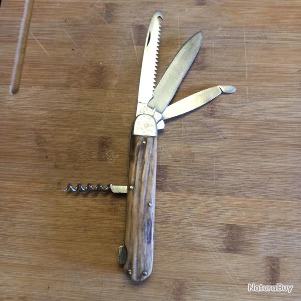 Couteau pliant multilames - artisanal allemand rostfrei (Inox) poign�e en corne